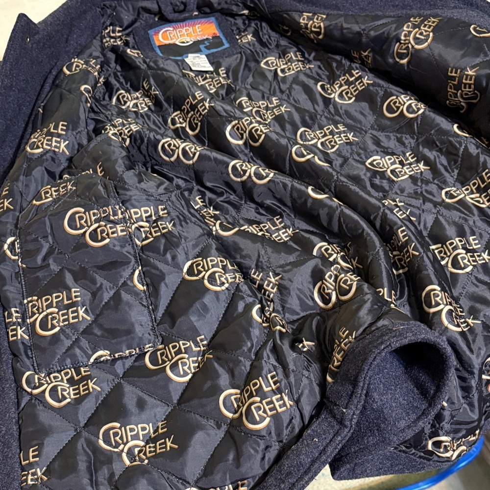 Cripple Creek Melton Men's Dark Blue Wool Vest with Concealed Carry Pocket - Picture 9 of 11